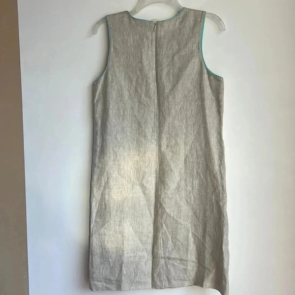 Sigrid Olsen 100% Linen Dress Women’s Size 6 Beautiful Embroidery Resortwear - Picture 5 of 11